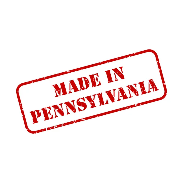 Cartel Estatal Hecho Pennsylvania Goma Estilo Sello Vector — Archivo Imágenes Vectoriales