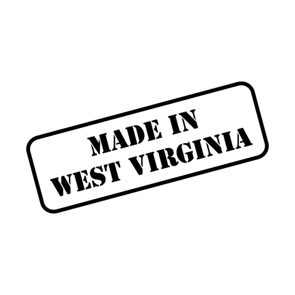 Gemaakt West Virginia Staat Teken Rubber Stempel Stijl Vector — Stockvector