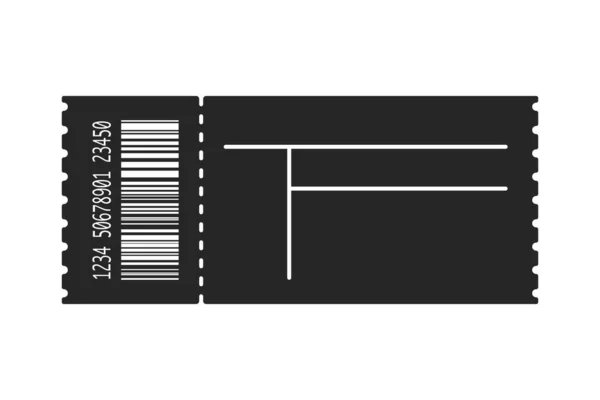 Шаблон Концертного Билета Пустым Текстовым Пространством Качестве Черного Вектора Заполнения — стоковый вектор