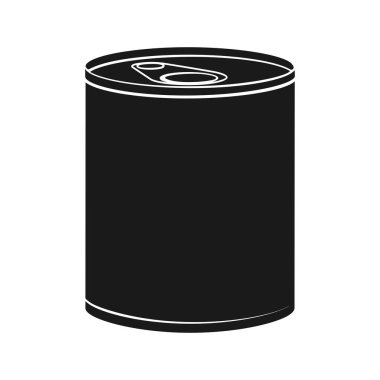 Yüzük silueti olan siyah bir teneke konserve kutusu.