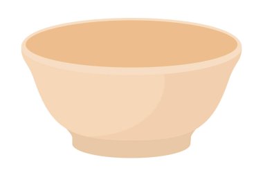 Boş bir kil toprak çömlek kasesi yemek vektörü için