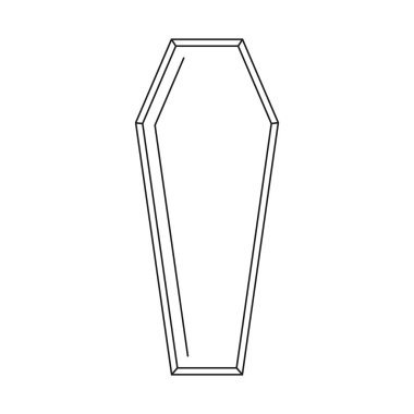 Bir cenaze tabutunun ya da tabutun ana simge vektörünün kapağı ile üst görünümü