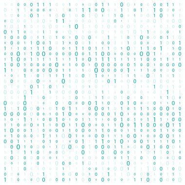Arka plan basamaklı üstünde perde. ikili kod sıfır bir matris beyaz arka plan. afiş, desen, duvar kağıdı. Soyut matris arka plan. İkili bilgisayar kodu. Kodlama. Hacker kavramı. Vektör arka plan