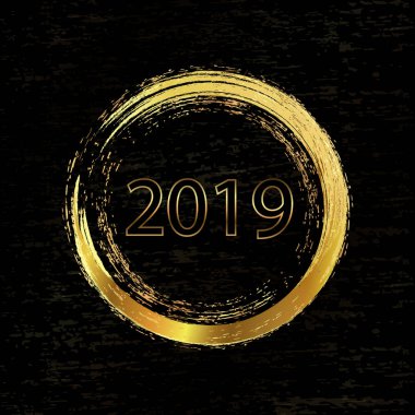 2019 mutlu yeni yıl arka plan mevsimlik el ilanları ve tebrik kartı veya Noel temalı davetler için