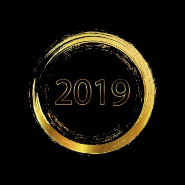 2019 mutlu yeni yıl arka plan mevsimlik el ilanları ve tebrik kartı veya Noel temalı davetler için