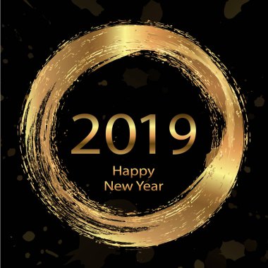 2019 mutlu yeni yıl arka plan mevsimlik el ilanları ve tebrik kartı veya Noel temalı davetler için