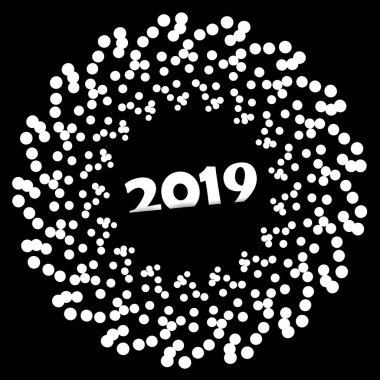 2019 mutlu yeni yıl arka plan mevsimlik el ilanları ve tebrik kartı veya Noel temalı davetler için