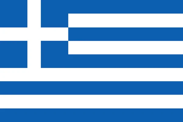 Bandeira Grécia Pincel Pintado Bandeira Grécia Ilustração Estilo Desenhado Mão — Vetor de Stock
