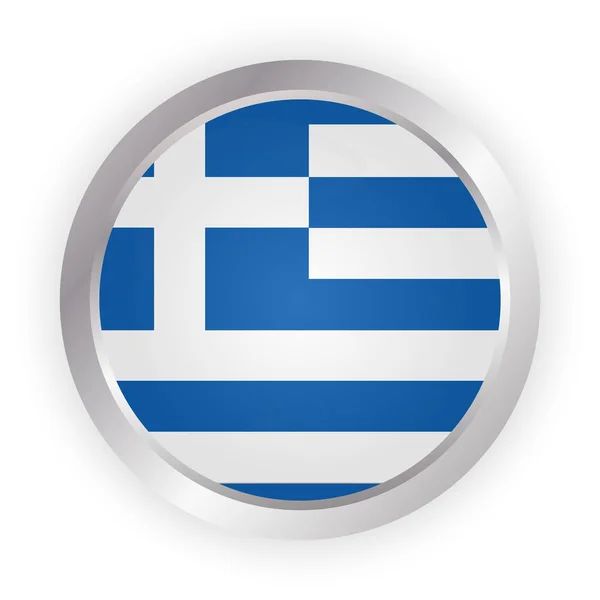 Флаг Греции Кисть Раскрашена Флагом Греции Ручная Иллюстрация Стиля Эффектом — стоковый вектор