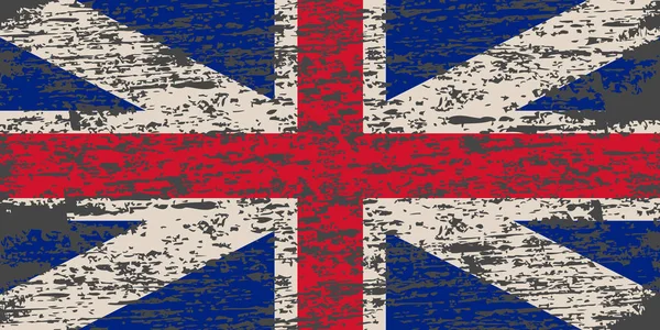 Bandera Del Reino Unido Pinceles Pintados Con Bandera Británica Ilustración — Vector de stock