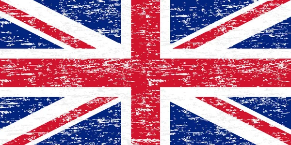 Bandera Del Reino Unido Pinceles Pintados Con Bandera Británica Ilustración — Archivo Imágenes Vectoriales