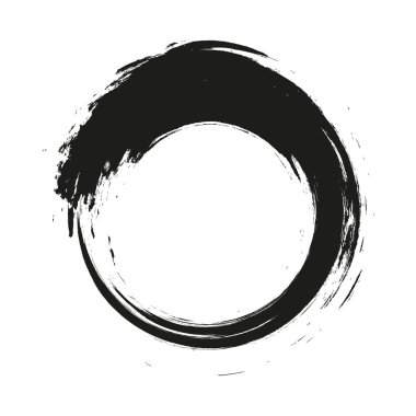 Beyaz arka plan üzerinde boya fırça darbeleri daireler vektör