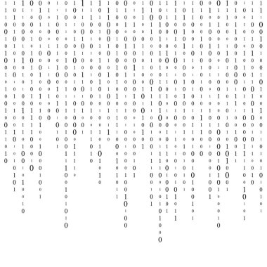 Arka plan basamaklı üstünde perde. ikili kod sıfır bir matris beyaz arka plan. afiş, desen, duvar kağıdı. Soyut matris arka plan. İkili bilgisayar kodu. Kodlama. Hacker kavramı. Vektör arka plan