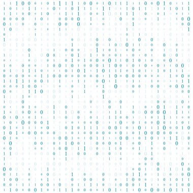 Arka plan basamaklı üstünde perde. ikili kod sıfır bir matris beyaz arka plan. afiş, desen, duvar kağıdı. Soyut matris arka plan. İkili bilgisayar kodu. Kodlama. Hacker kavramı. Vektör arka plan