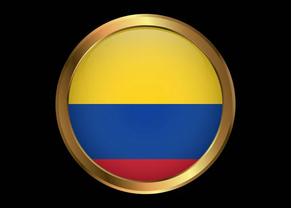 Kolumbia Zászló Kolumbia Zászló Illusztráció Kolumbia Lobogó Kép Vektoros — Stock Vector