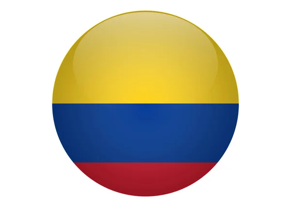 Wektor Flaga Kolumbii Kolumbia Flaga Ilustracja Obraz Flaga Kolumbii — Wektor stockowy