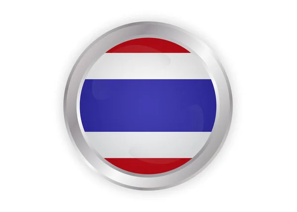 タイ国旗 公式色と割合正しく タイの国旗 フラットのベクトル図 — ストックベクタ