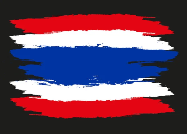 Thailand Flag Official Colors Proportion Correctly National Thailand Flag Flat — Stock Vector