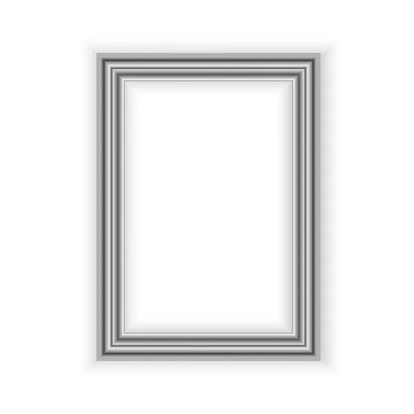 Realistisch Zwart Frame Geïsoleerd Witte Achtergrond Perfect Voor Presentaties Vector — Stockvector