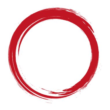 Beyaz arka plan üzerinde boya fırça darbeleri daireler vektör. Mürekkep el boya fırça daire çizilmiş. Logo, etiket tasarım öğesi vektör çizim. Siyah soyut daire.