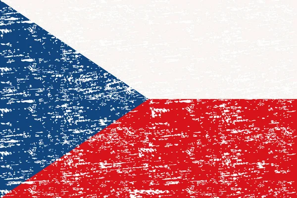 Grunge Tschechische Republik Flagge Tschechische Republik Flagge Mit Grunge Textur — Stockvektor