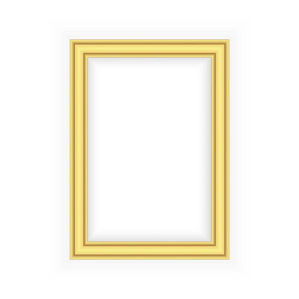 Realistic picture frame isolated on white background. Perfect for your presentations. Vector illustration