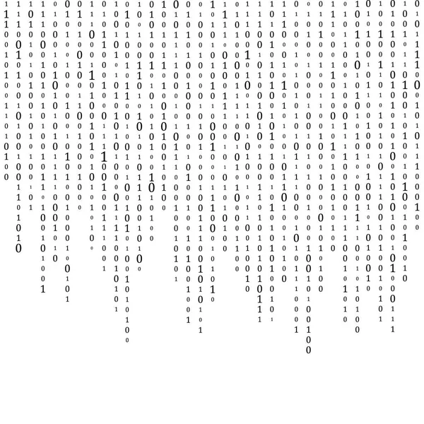 抽象行列の背景 バイナリのコンピューター コード コーディング ハッカー概念 ベクトルの背景 — ストックベクタ