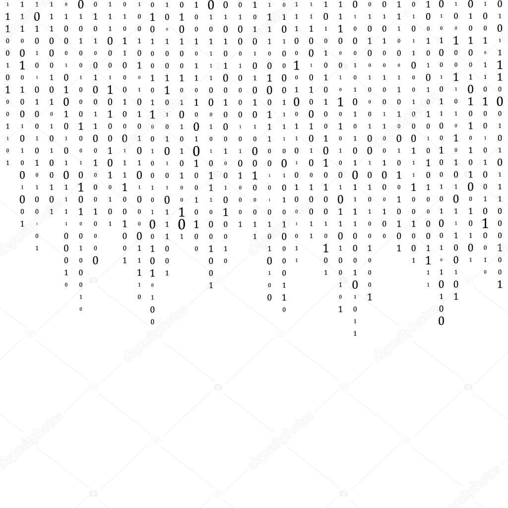 Abstract Matrix Background. Binary Computer Code. Coding. Hacker concept. Vector Background
