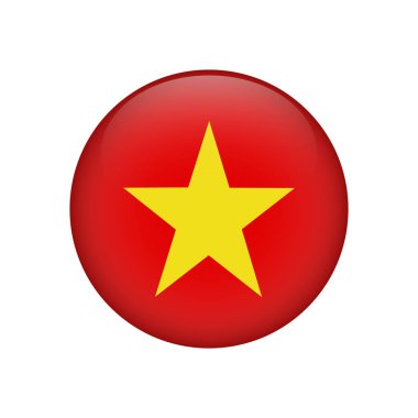 Vietnam bayrağı. Fırça Vietnam bayrağı boyalı. Elle çizilmiş tarzı resimde bir grunge etkisi ve suluboya ile. Vietnam bayrağı doku ile. Vektör