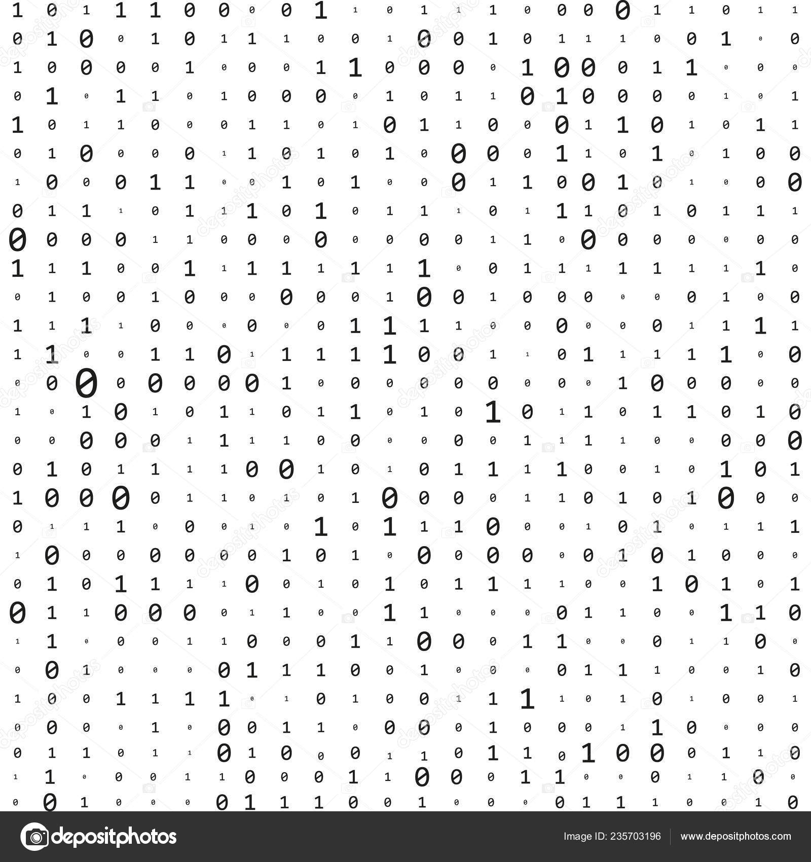 バイナリ コード つマトリックス白背景です バナー パターン ベクトル ストックベクター C Alexsl 235703196
