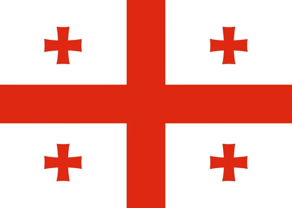 Bendera Georgia Brush Dicat Bendera Georgia Ilustrasi Gaya Gambar Tangan - Stok Vektor