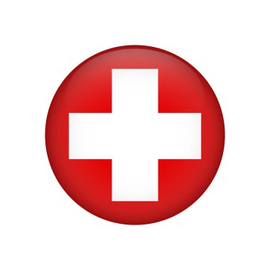 İsviçre bayrağı. Fırça İsviçre bayrağı boyalı. Elle çizilmiş tarzı resimde bir grunge etkisi ve suluboya ile. İsviçre bayrağı ile doku.