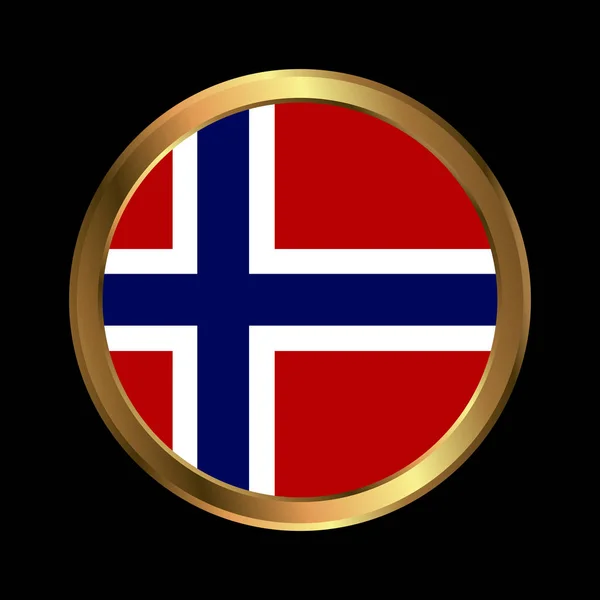 Bandera Noruega Pincel Pintado Bandera Noruega Ilustración Estilo Dibujado Mano — Vector de stock