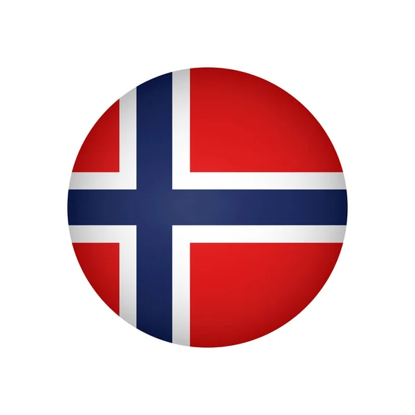 Bandera Noruega Pincel Pintado Bandera Noruega Ilustración Estilo Dibujado Mano — Archivo Imágenes Vectoriales