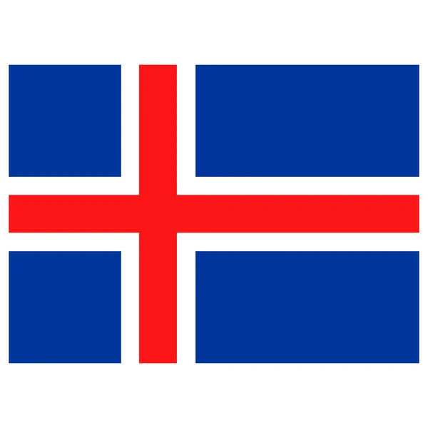 Исландский Флаг Кисть Рисовала Исландский Флаг Ручная Иллюстрация Стиля Эффектом — стоковый вектор