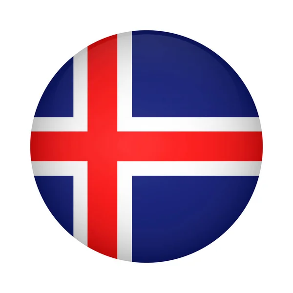 Iceland Flag Brush Painted Iceland Flag Hand Drawn Style Illustration — Stock Vector