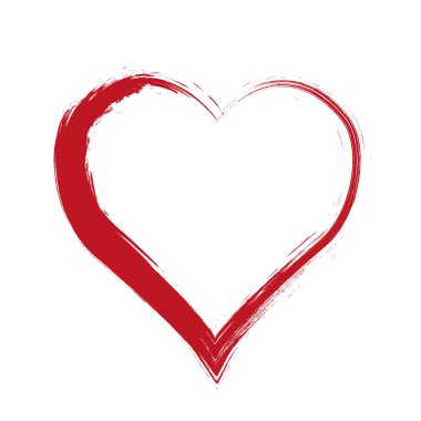Vektör grunge kalp, Sevgililer günü, illüstrasyon vintage tasarım öğesi