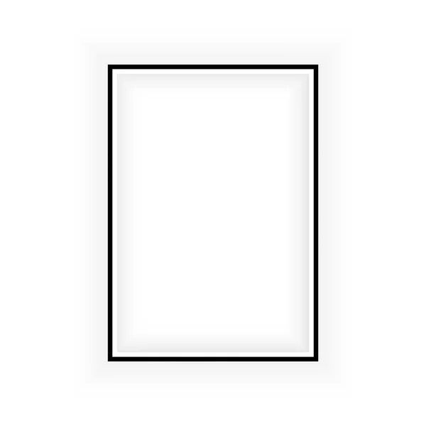 现实的黑色框架孤立在白色背景 完美的你的演示 — 图库矢量图片