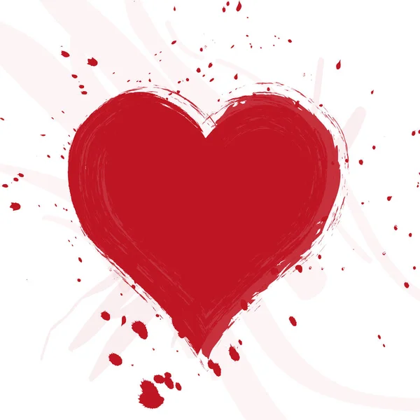 Vektor Grunge Srdce Valentine Den Ilustrace Vinobraní Designový Prvek — Stockový vektor