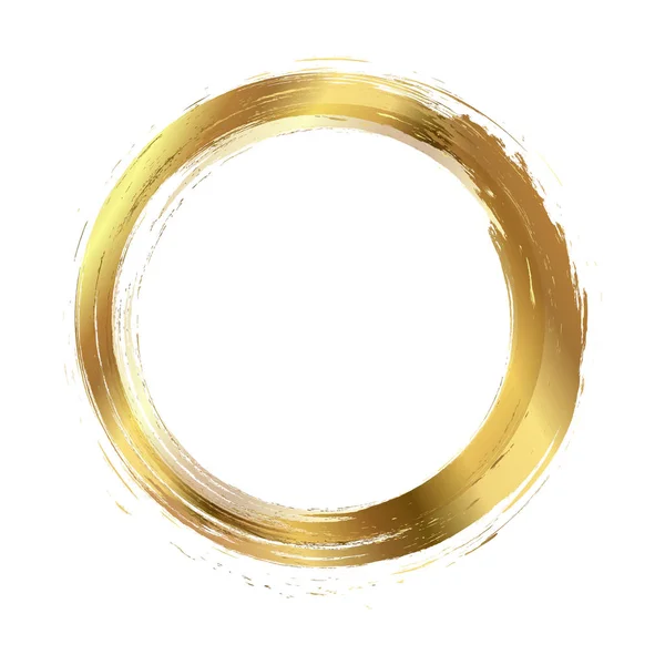Векторная кисть штрихи круги краски на белом фоне. Круг кисти с чернилами. Логотип, векторная иллюстрация элементов дизайна этикеток. Черный абстрактный гранж круг. Рамка — стоковый вектор