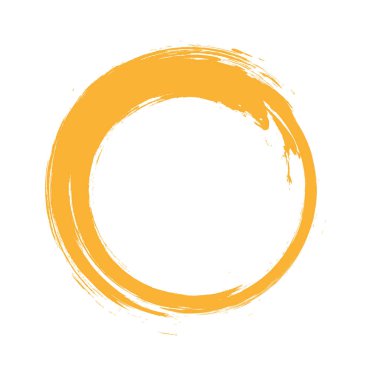 Beyaz arka plan üzerinde boya fırça darbeleri daireler vektör. Mürekkep el boya fırça daire çizilmiş. Logo, etiket tasarım öğesi vektör çizim. Siyah soyut grunge daire. Çerçeve