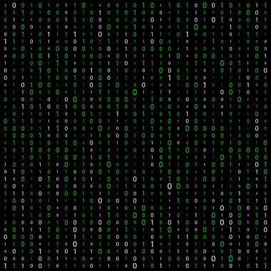 Arka plan basamaklı üstünde perde. ikili kod sıfır bir matris beyaz arka plan. afiş, desen, duvar kağıdı. Soyut matris arka plan. İkili bilgisayar kodu. Kodlama. Hacker kavramı. Vektör arka plan