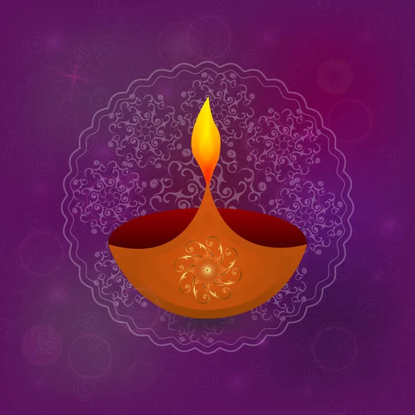 Diwali Fesztivál Design Sablon Creative Lamps. Vektor — Stock Vector