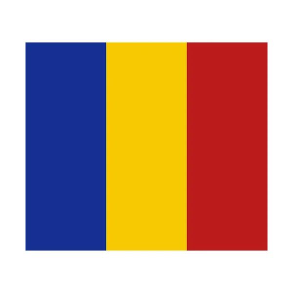 루마니아 국기. 잉크는 추상 루마니아 국기를 그렸다. 손으로 그린 스타일의 삽화는 grunge 효과와 흰색 배경에 물집을 던집니다. 루마니아 국기를칠 했다. 벡터 일러스트. — 스톡 벡터
