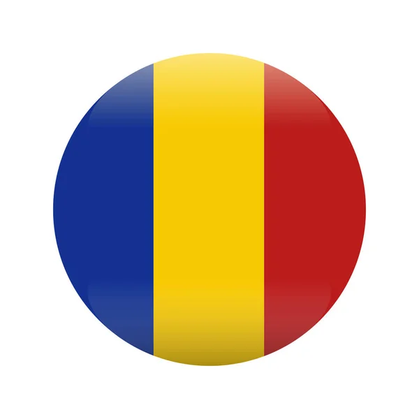 Románia zászlója. Tinta festett elvont Románia zászló. Kézzel rajzolt stílus illusztráció grunge hatást, és fröccsenő fehér háttér. Brush festett Románia zászló. Vektorillusztráció. — Stock Vector