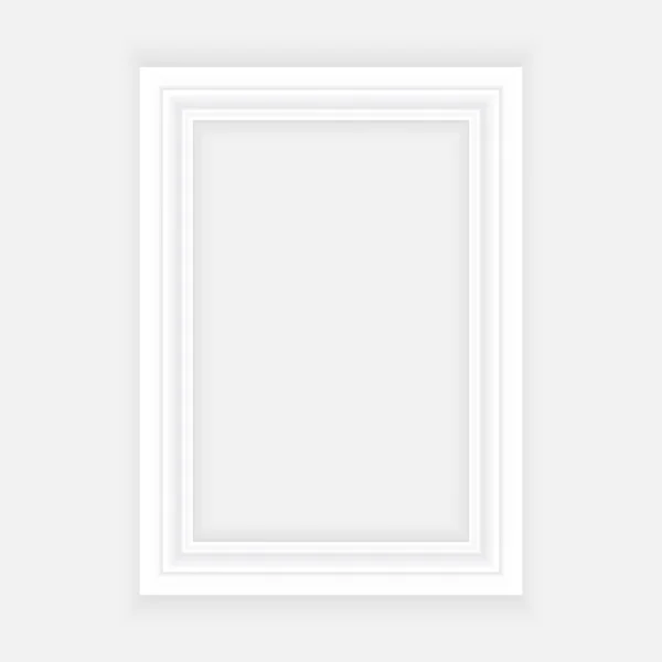 Quadro branco realista isolado no fundo azul. Perfeito para suas apresentações. Ilustração vetorial . — Vetor de Stock