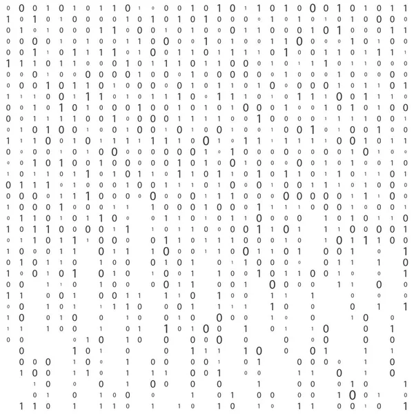 Bakgrund med siffror på skärmen. binär kod noll en matris vit bakgrund. banner, mönster, tapeter. Abstrakta Matrix bakgrund. Binär kod. Coding. Hacker-konceptet. Vector bakgrund — Stock vektor