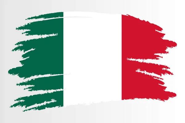 Bendera Meksiko. Brush dicat Mexico flag Gaya gambar tangan ilustrasi dengan efek grunge dan cat air. Bendera Meksiko dengan tekstur grunge. Ilustrasi vektor . - Stok Vektor