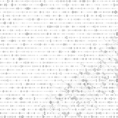 Soyut Matrix Arkaplanı. İkili Bilgisayar Kodu. Kodlama. Hacker konsepti. Vektör Arkaplan Resimleri.