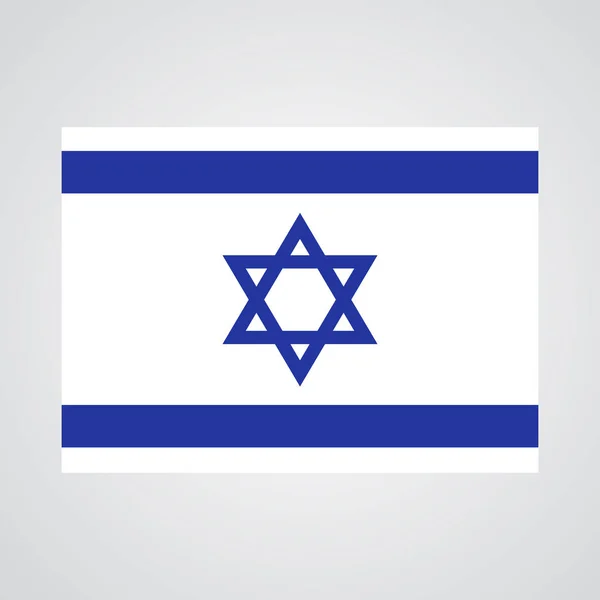 Israele bandiera vettoriale dipinto a mano con pennello arrotondato — Vettoriale Stock
